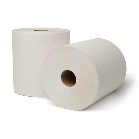 WAUSAU 8031600 PEC 8 in. x 630 ft. White Ecosoft Controlled Roll Towel, 6PK 8031600  (PEC)